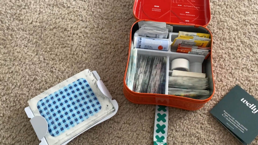 Showing what is inside the Welly Expanded Adventure First Aid Kit