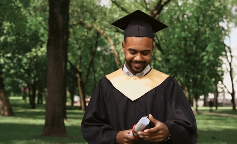 A guy holds its degree