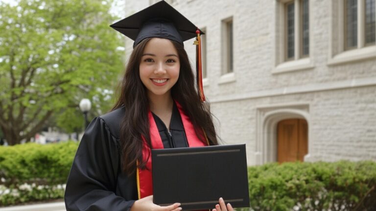 A Graduate Holding Their Diploma Outside, Celebrating After Completing One of The Hardest Degrees