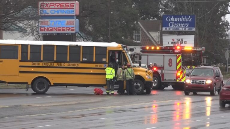 Emergency Responders at The Scene of A School Bus Accident