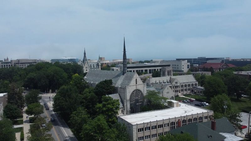 Aerial View of Northwestern University Campus